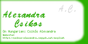 alexandra csikos business card