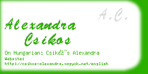 alexandra csikos business card